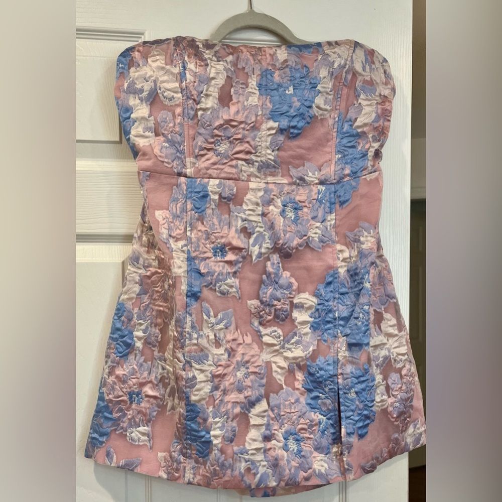 Strapless mini formal dress